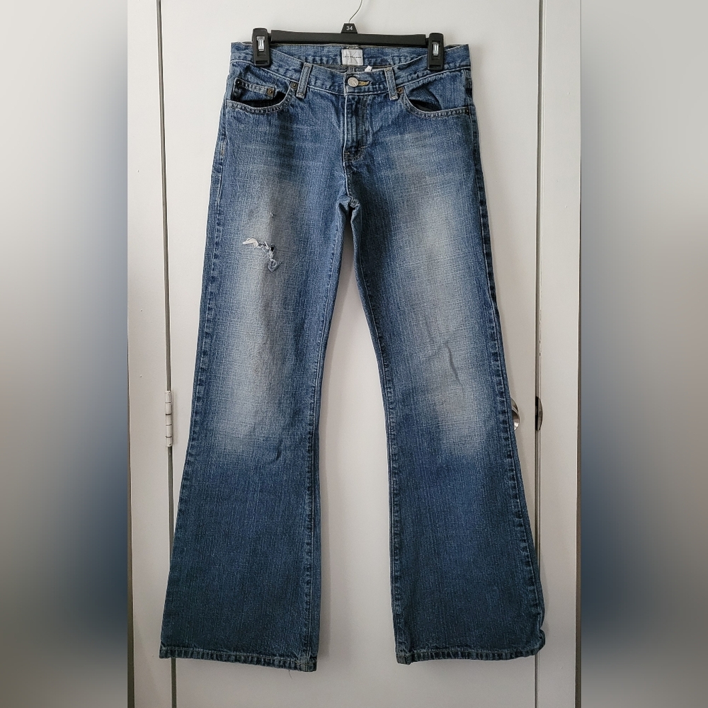 Calvin Klein vintage whiskered flare leg jeans